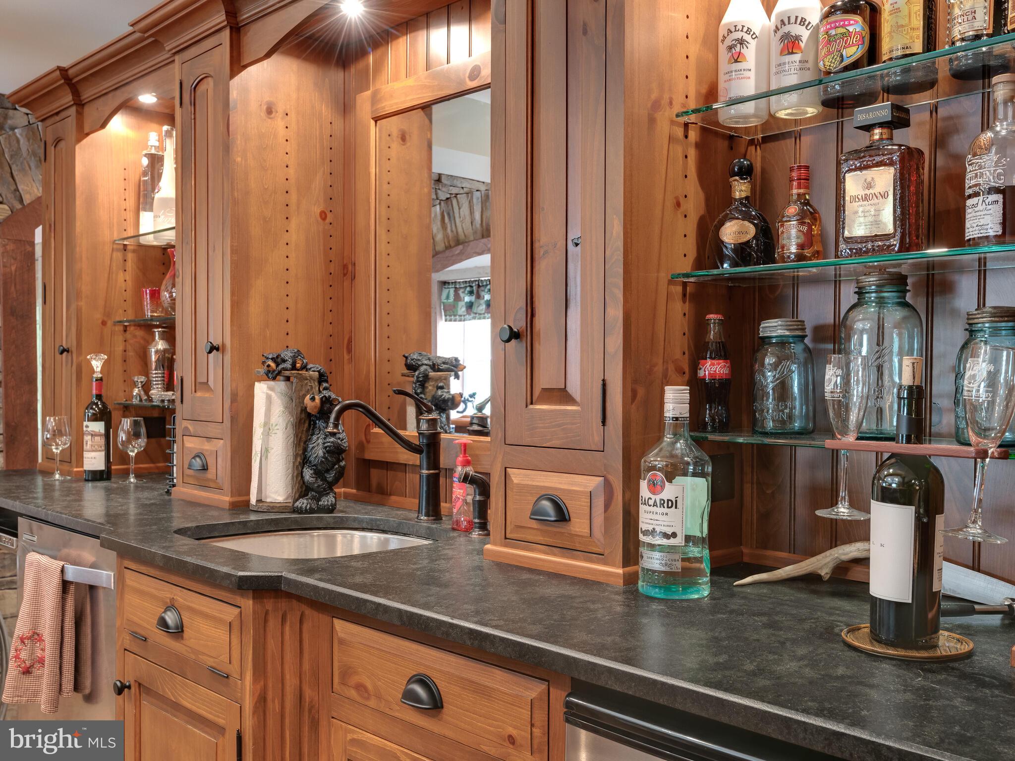 1354 Skelp Level Road Downingtown, PA 19335 - Photo 33 of 76 Bar Lower Level with fridge, dishwasher,wine