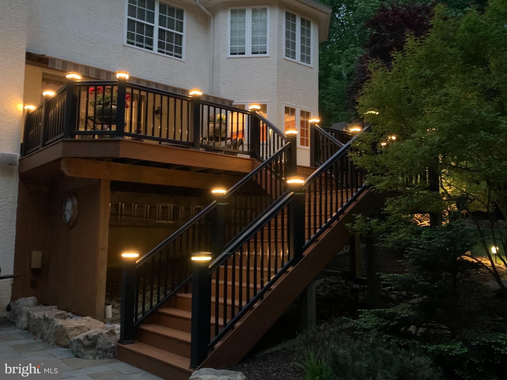 1354 Skelp Level Road Downingtown, PA 19335 - Photo 62 of 76 Custom Lighting outside. on Stairway to Patio