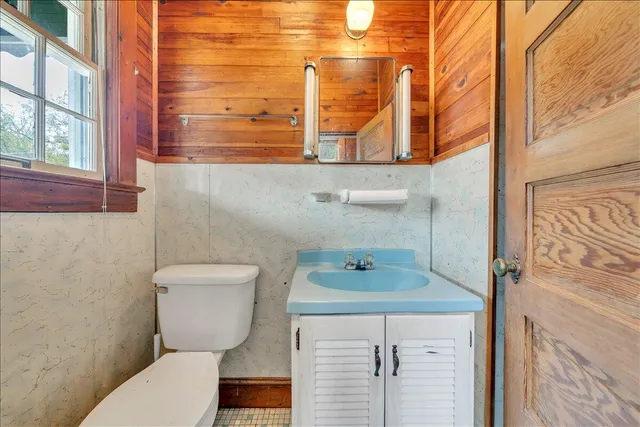 a bathroom with a sink and a toilet