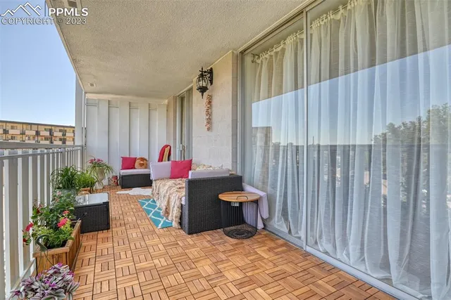 a outdoor space with furniture