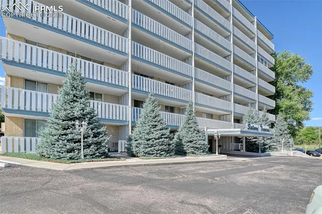 a front view of a building