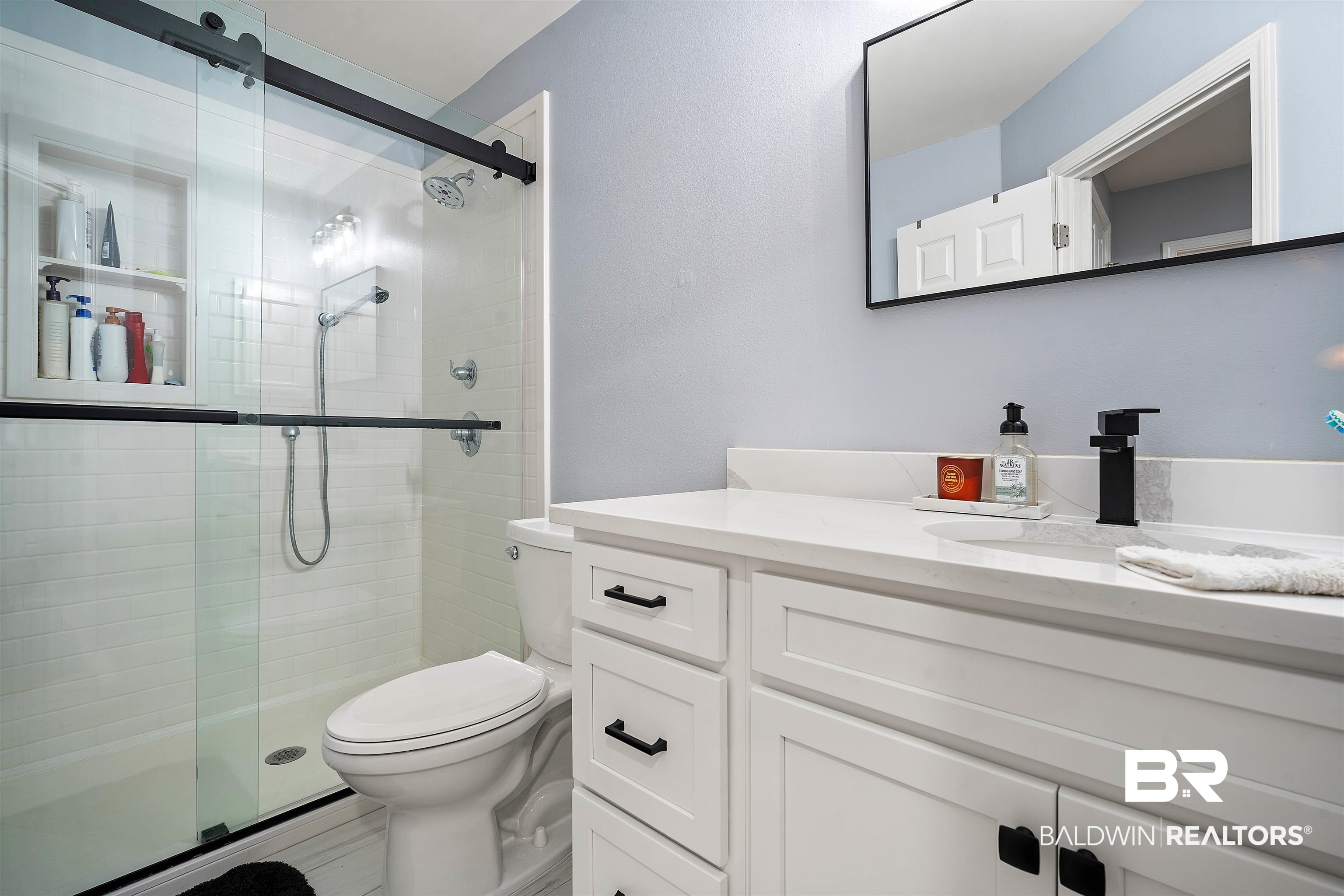 10713 Rigby Drive Mobile, AL 36695 - Photo 24 of 35 Full bath featuring vanity and a shower stall