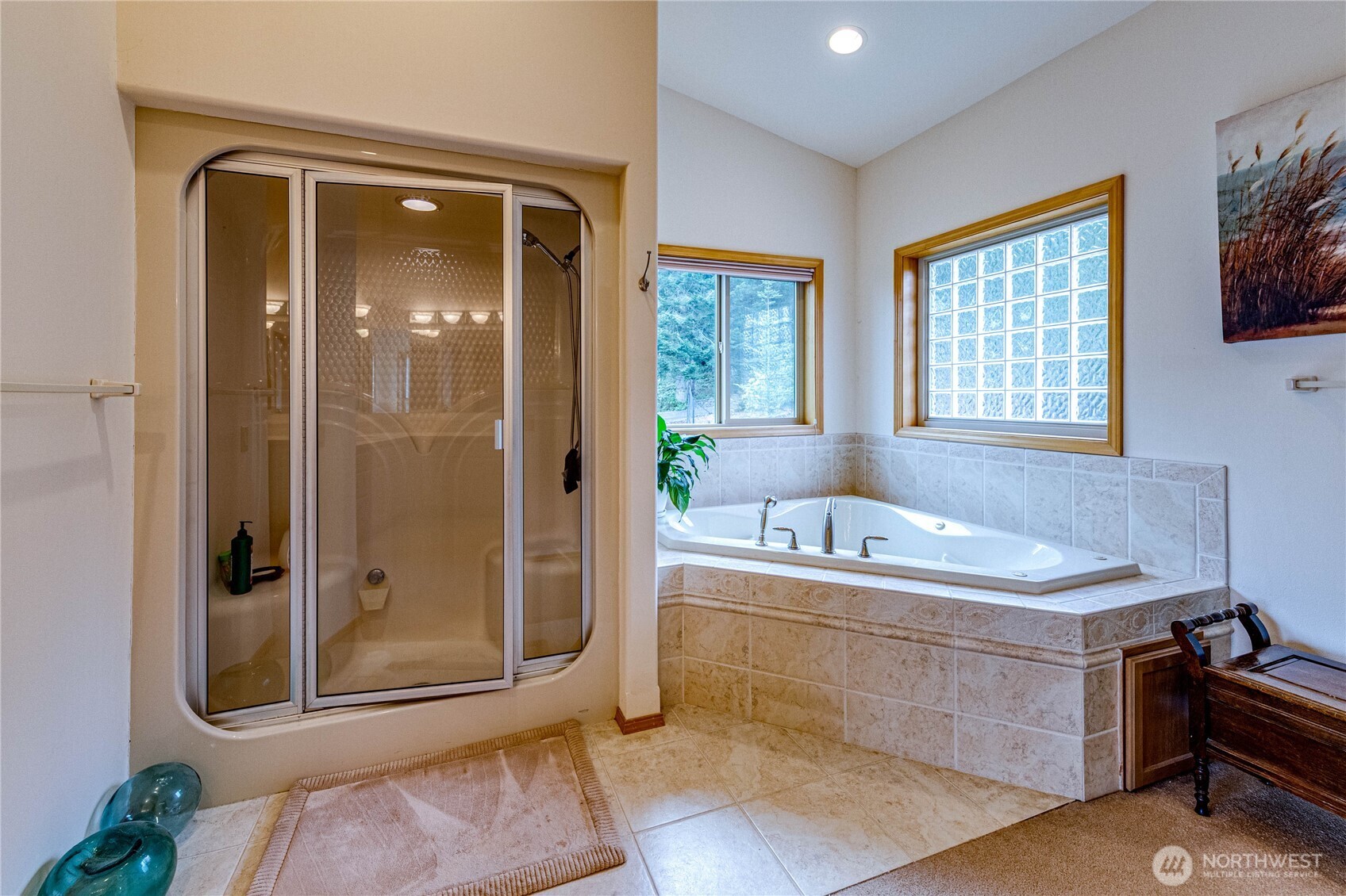 273 Harbor Heights Road Port Angeles, WA 98362 - Photo 27 of 40 a bathroom with a tub and shower