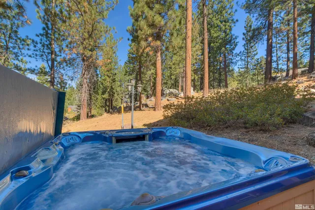 a view of backyard with green space