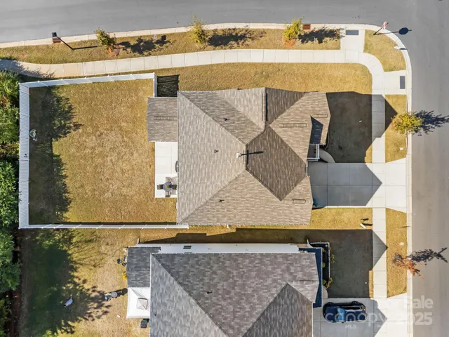 an aerial view of multiple house