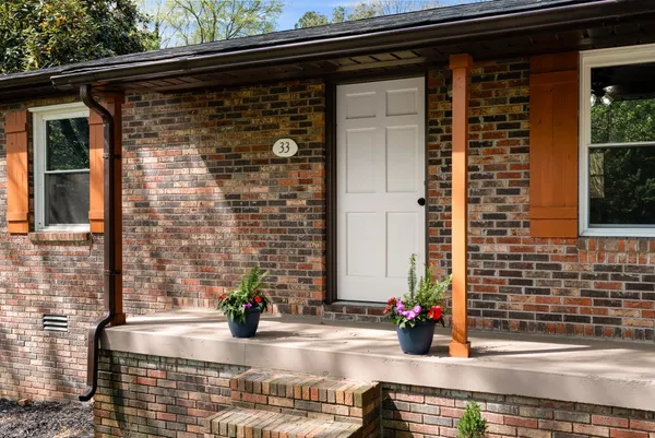 a view of a door of the house