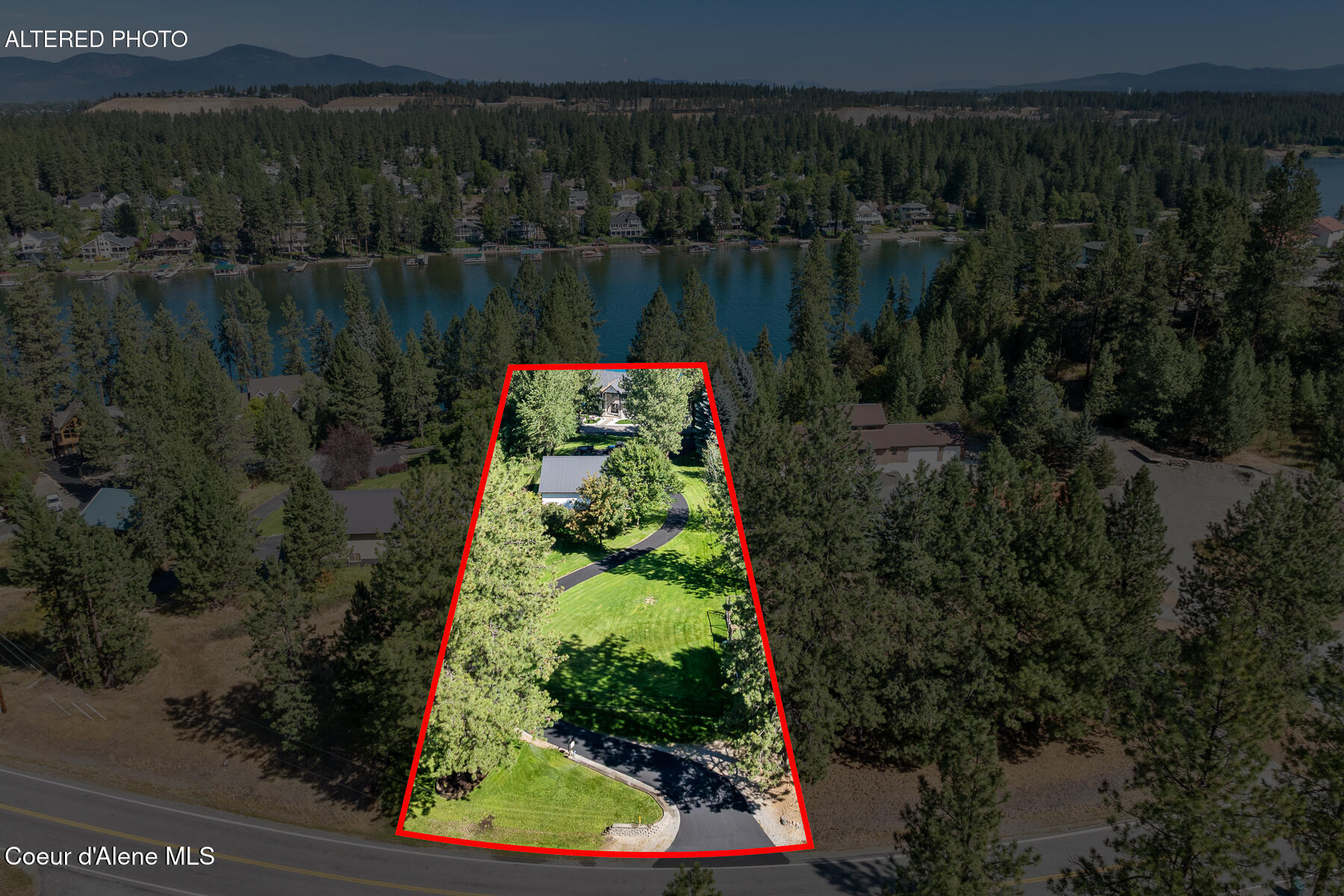 7265 West Otter Bay Road Coeur D'Alene, ID 83814 - Photo 83 of 83 Aerial_7265WOtterBayRd-8_Outlined
