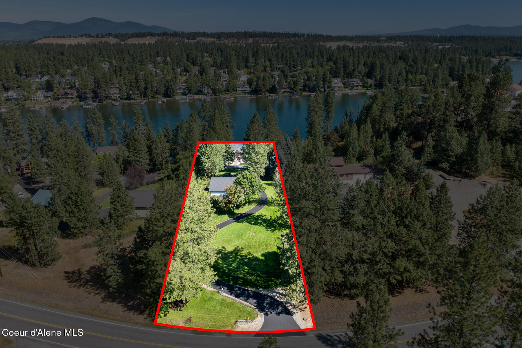 7265 West Otter Bay Road Coeur D'Alene, ID 83814 - Photo 86 of 86 Aerial_7265WOtterBayRd-8_Outlined