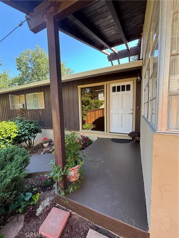 a view of a house with a porch