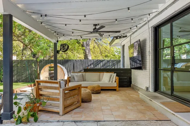 a view of a couches in the patio
