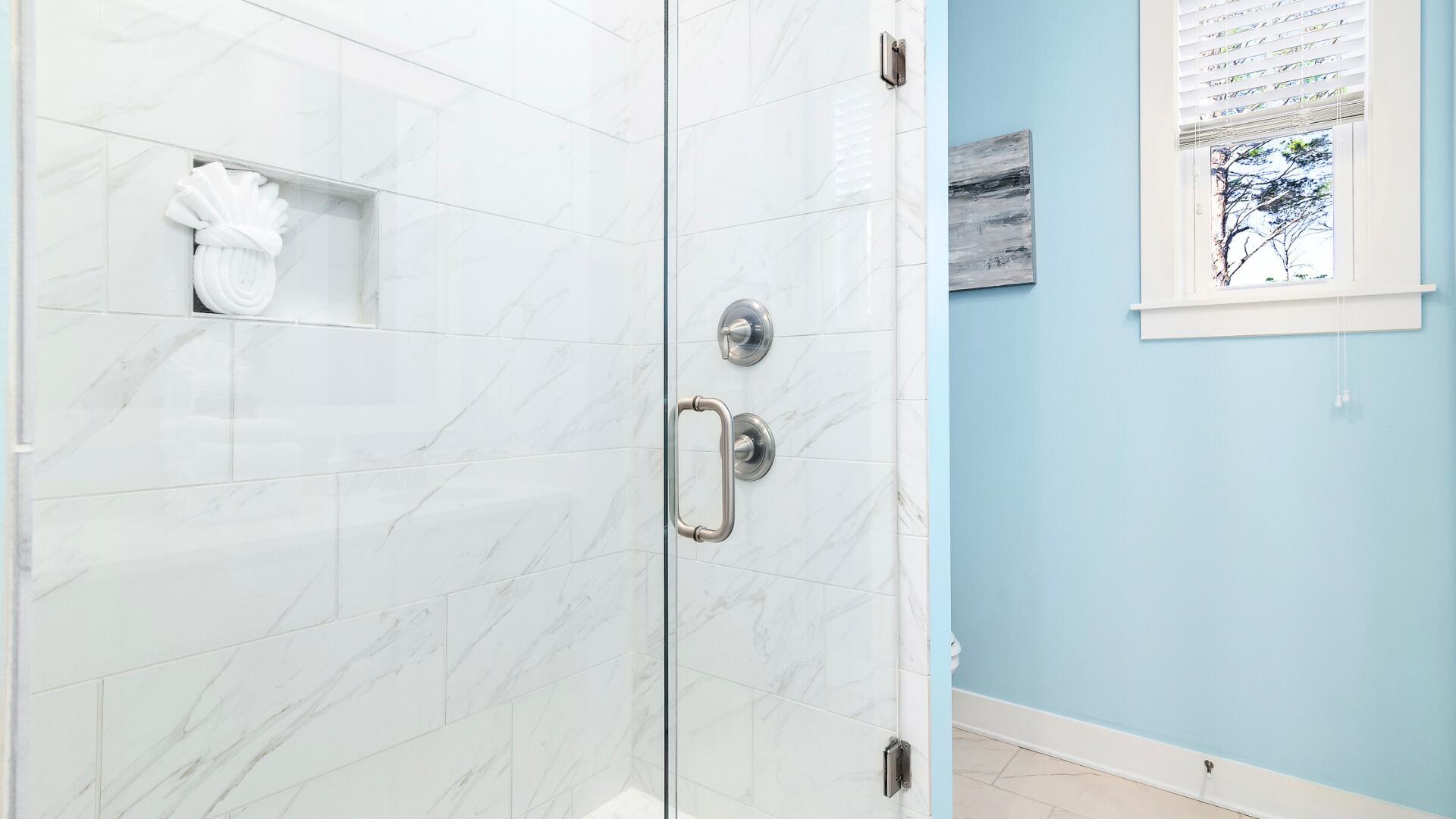 53 East E Pine, Unit A Inlet Beach, FL 32461 - Photo 21 of 59 a bathroom with a shower