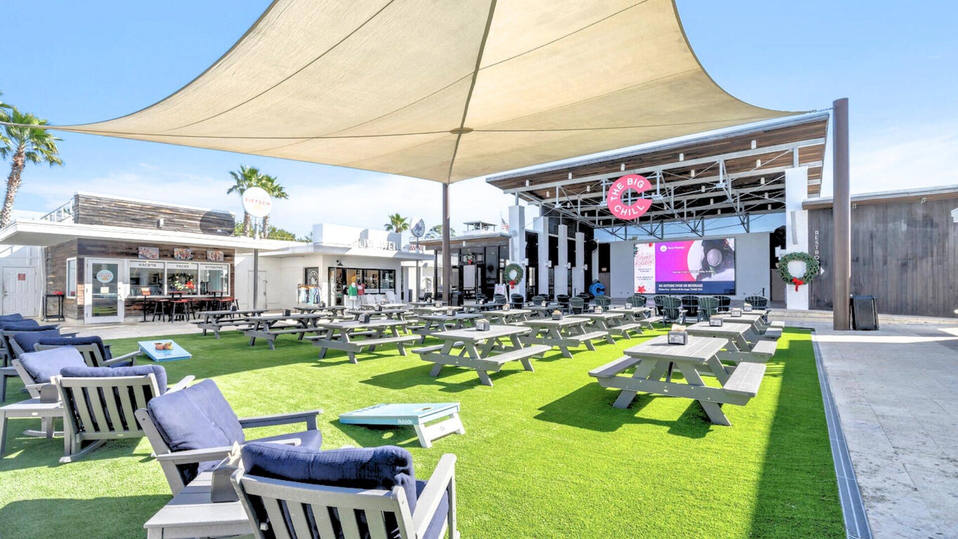 53 East E Pine, Unit A Inlet Beach, FL 32461 - Photo 52 of 59 a view of swimming pool with outdoor seating