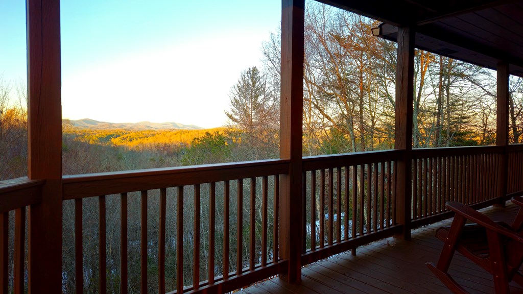 91 Black Gum Lane Blue Ridge, GA 30513 - Photo 37 of 52 Winter 2025 - View from Main level Deck