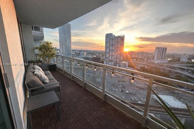 90 Southwest 3rd Street, Unit 2306 Miami, FL 33130 - Photo 17 of 29 a view of balcony with furniture
