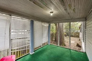 a view of yard from balcony