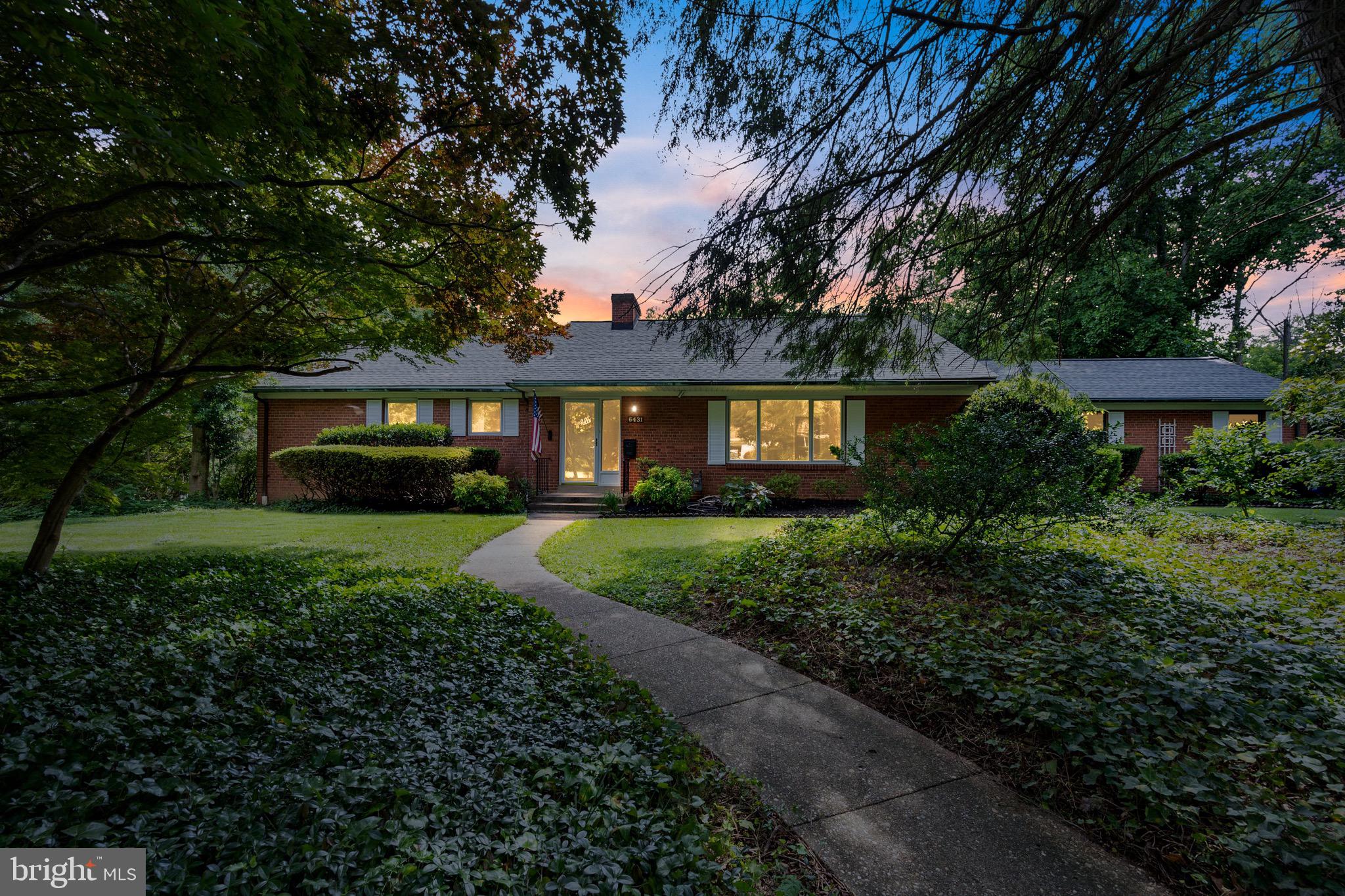 6431 Sleepy Ridge Road Falls Church, VA 22042 - Photo 2 of 63 Exterior Lawn Twilight