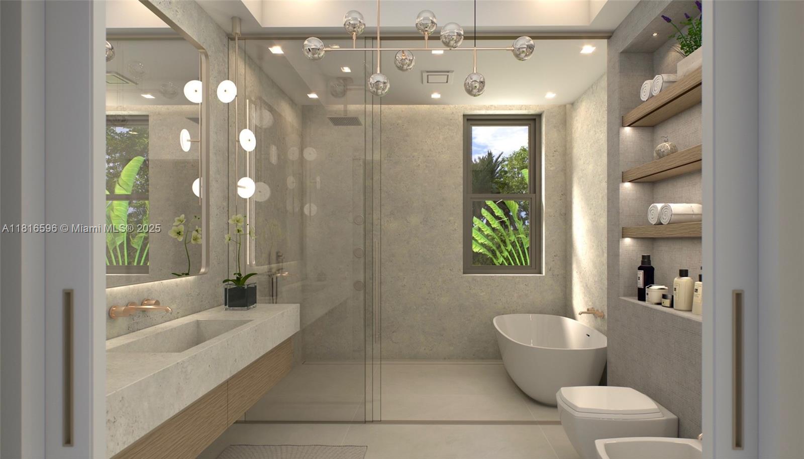 7605 Southwest 134th Street Pinecrest, FL 33156 - Photo 11 of 12 a bathroom with a toilet a sink and bathtub