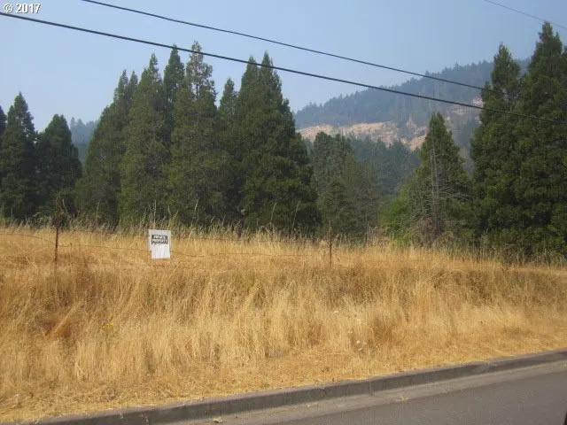 a view of a lake with a yard