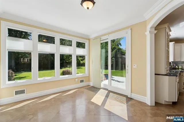 a view of a garden from a windows