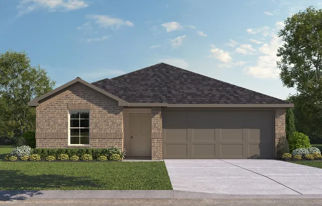 a front view of house with garden