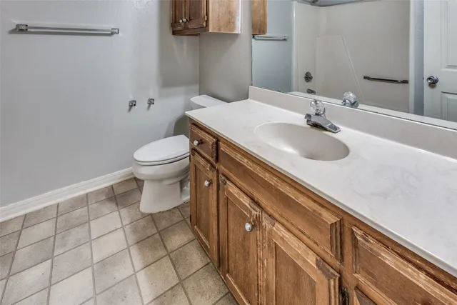 a bathroom with a sink toilet and vanity
