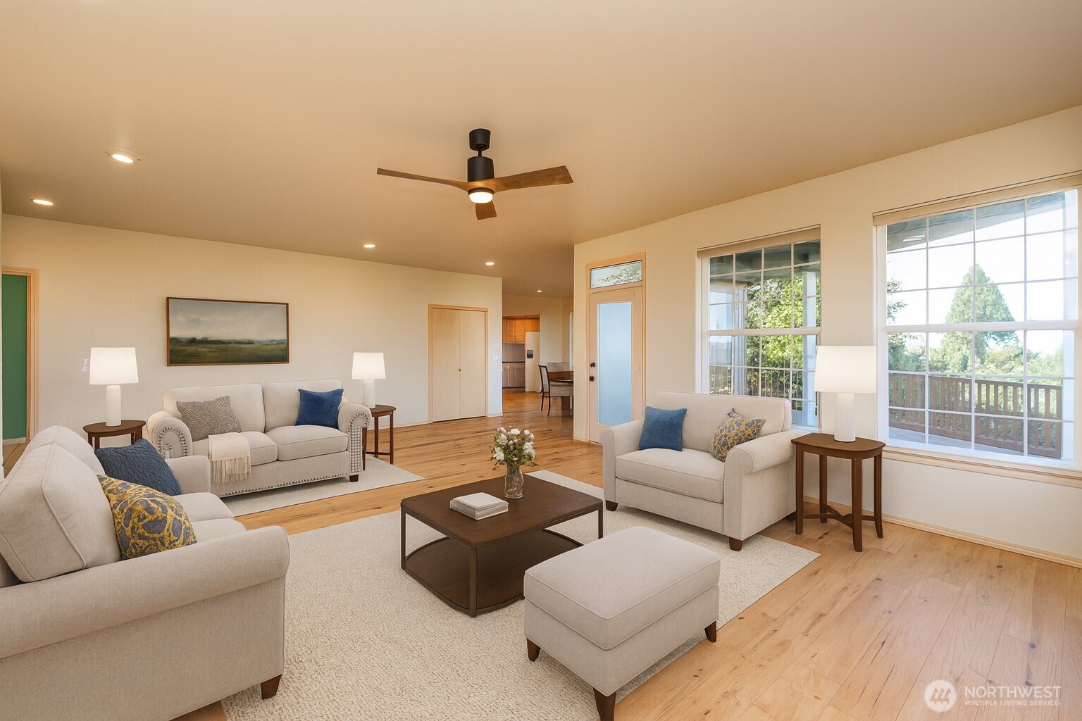 113 Quails Roost Road Sequim, WA 98382 - Photo 18 of 40 a living room with furniture and a large window