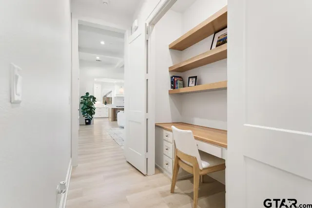 a view of cabinets and chair
