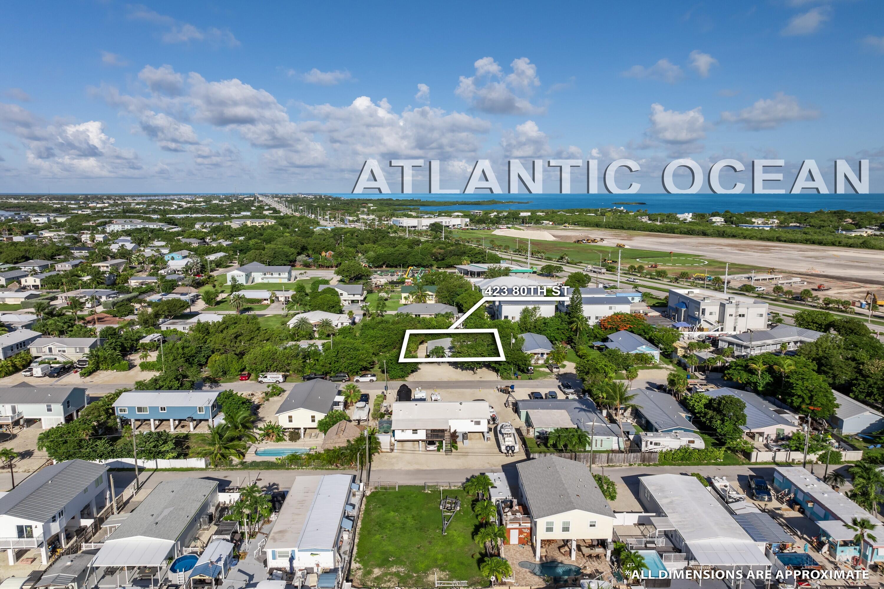 423 80th Street Marathon, FL 33050 - Photo 38 of 39 an aerial view of residential houses with outdoor space