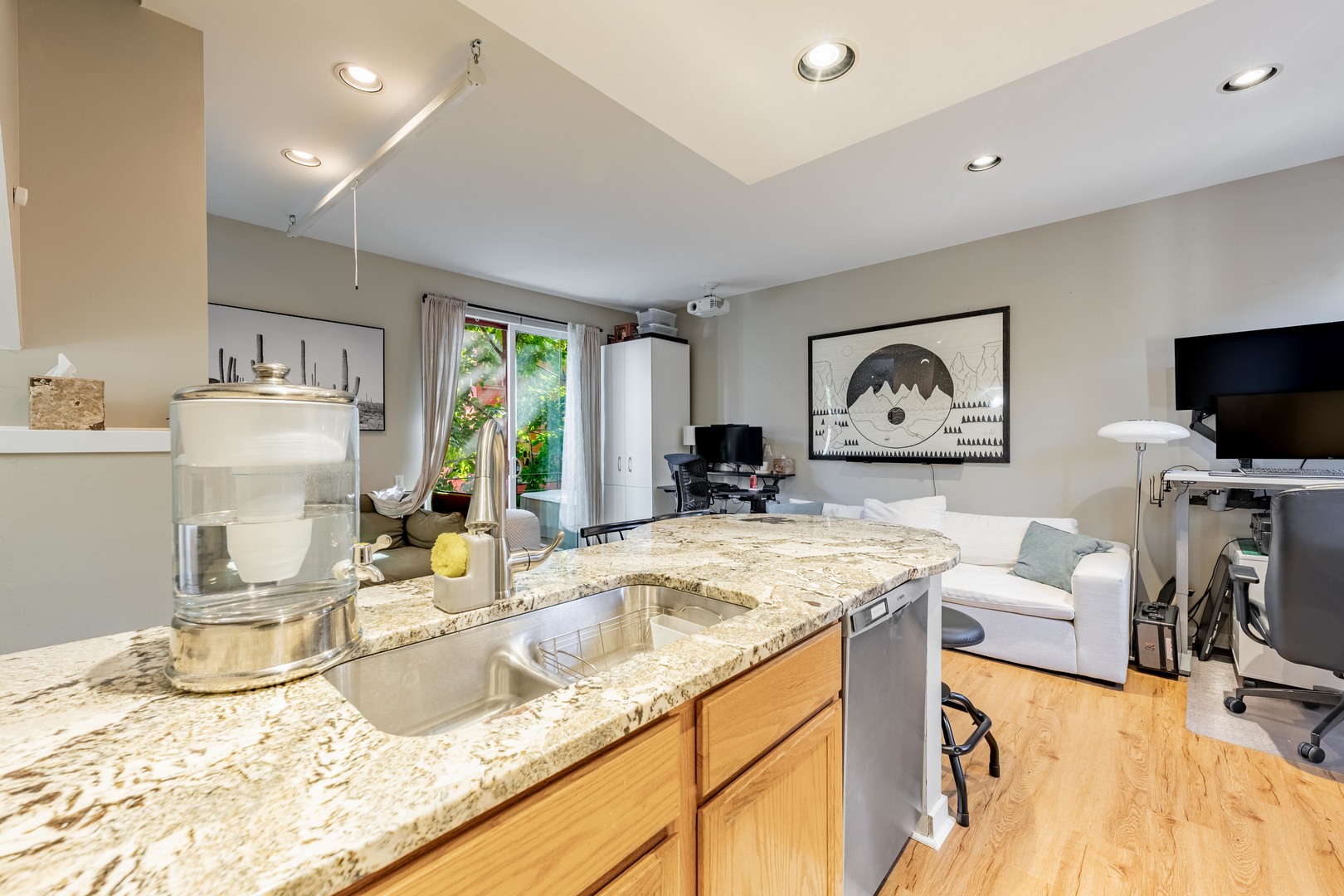 1200 South Federal Street, Unit C Chicago, IL 60605 - Photo 11 of 20 a living room with furniture and a flat screen tv