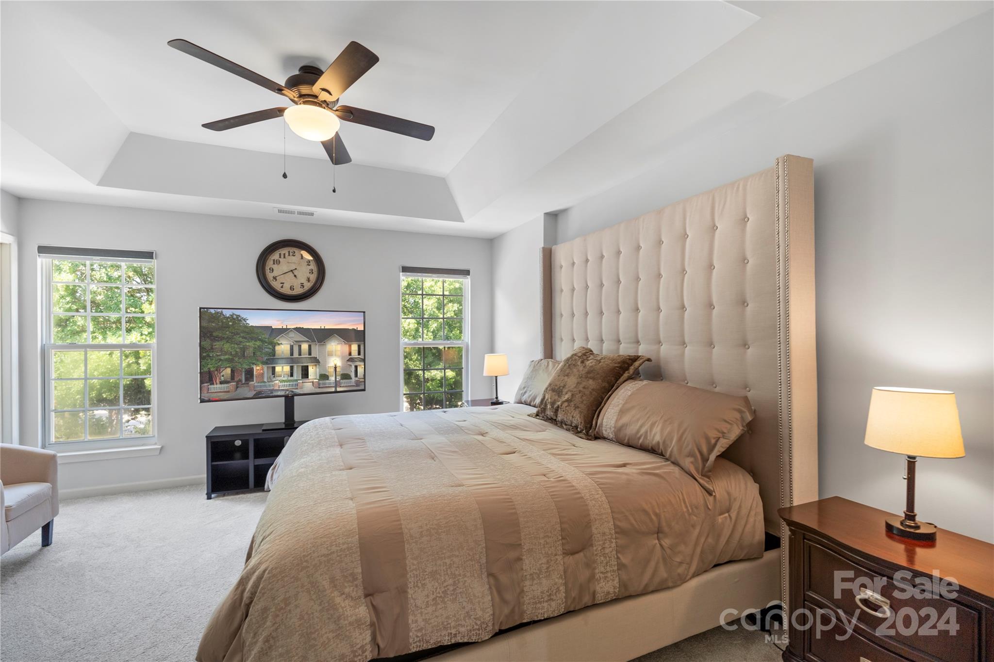 621 Atherton Way Rock Hill, SC 29730 - Photo 19 of 33 a bedroom with a bed and a large window with the garden view