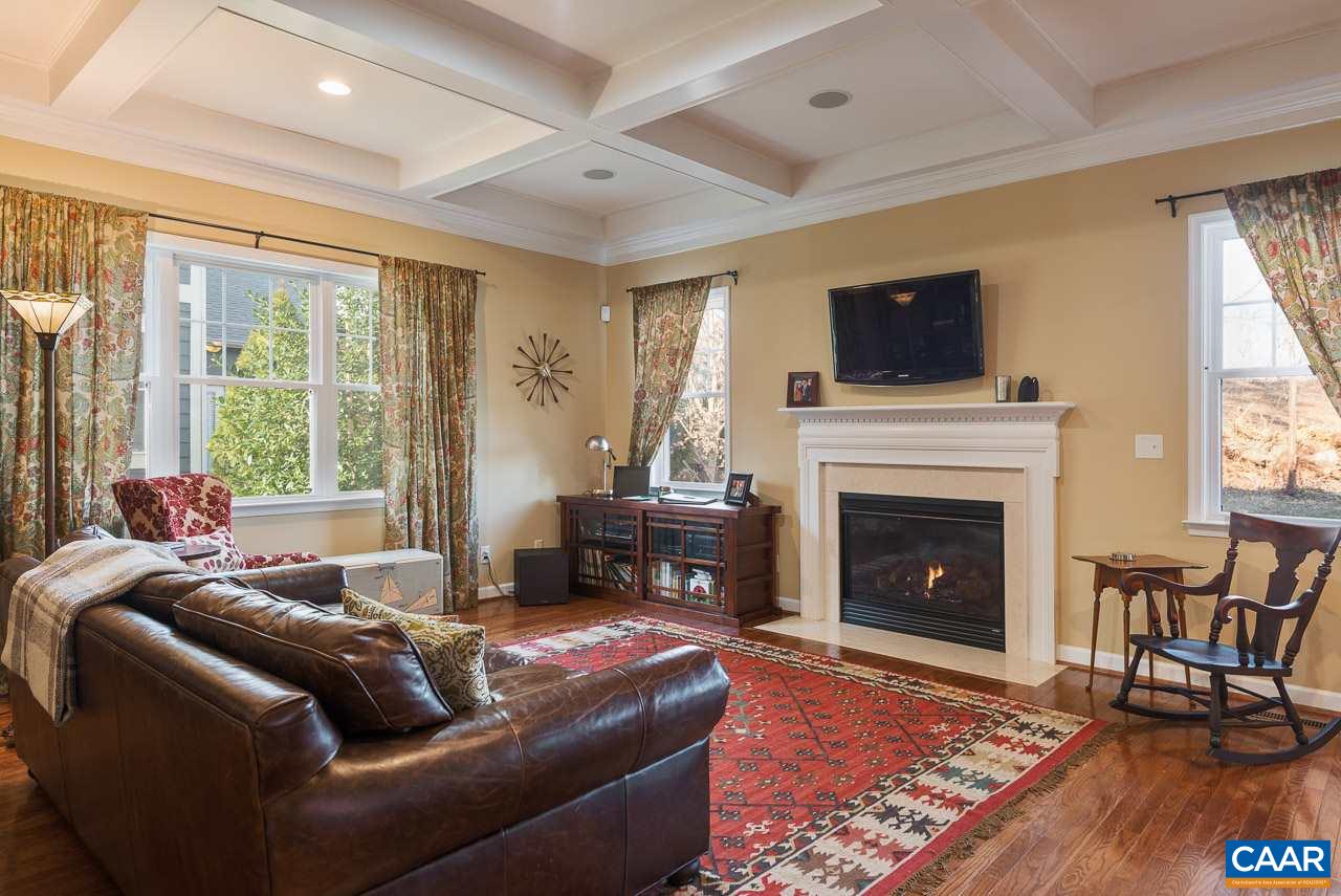 806 Village Road Charlottesville, VA 22903 - Photo 6 of 20 a living room with furniture a flat screen tv and a fireplace