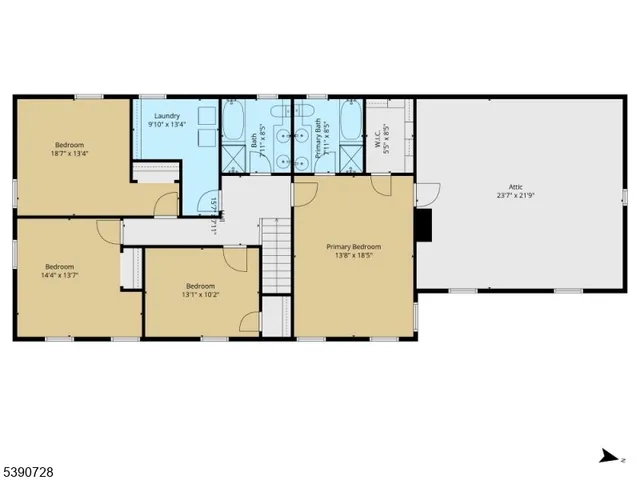 a backyard of apartments with large trees