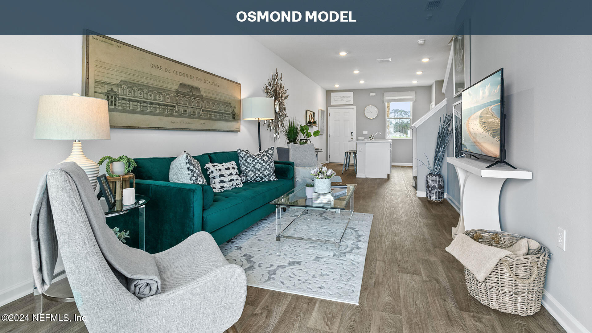 126 Elmhurst Lane St. Augustine, FL 32084 - Photo 10 of 32 a living room with furniture and a flat screen tv