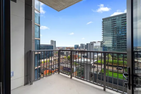 a view of balcony with an outdoor space