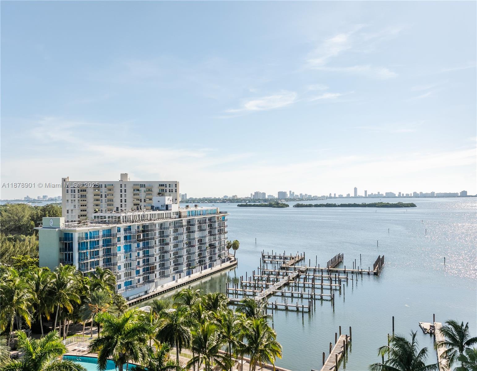 770 Northeast 69th Street, Unit 6H Miami, FL 33138 - Photo 48 of 71 a view of a lake with a city skyline in the background