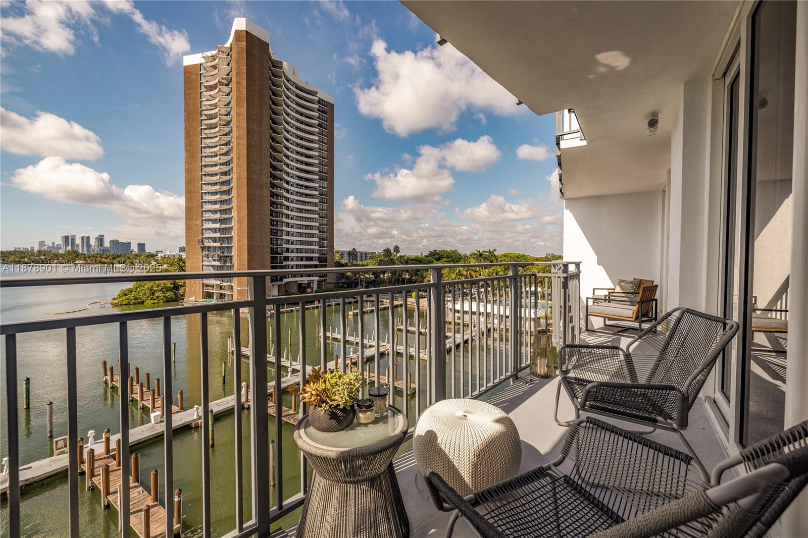 770 Northeast 69th Street, Unit 6H Miami, FL 33138 - Photo 63 of 71 a view of a balcony with wooden floor