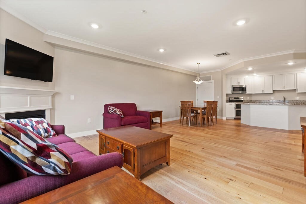 11 Executive Drive, Unit 118 Stoneham, MA 02180 - Photo 9 of 36 a living room with furniture and a flat screen tv