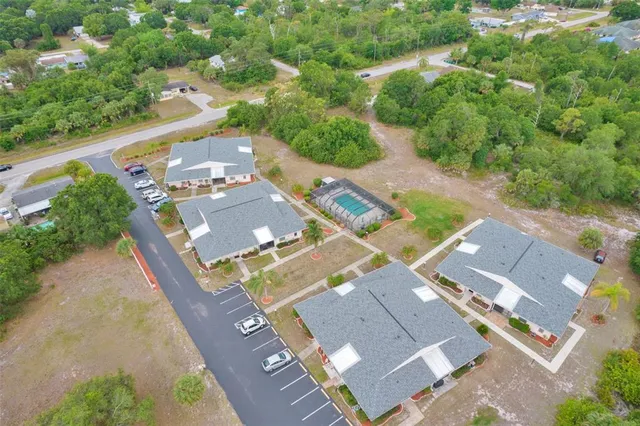 an aerial view of multiple house