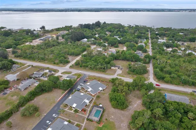 an aerial view of a city with lots of residential buildings