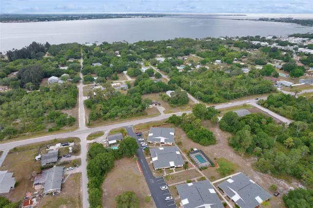 an aerial view of a city with lots of residential buildings