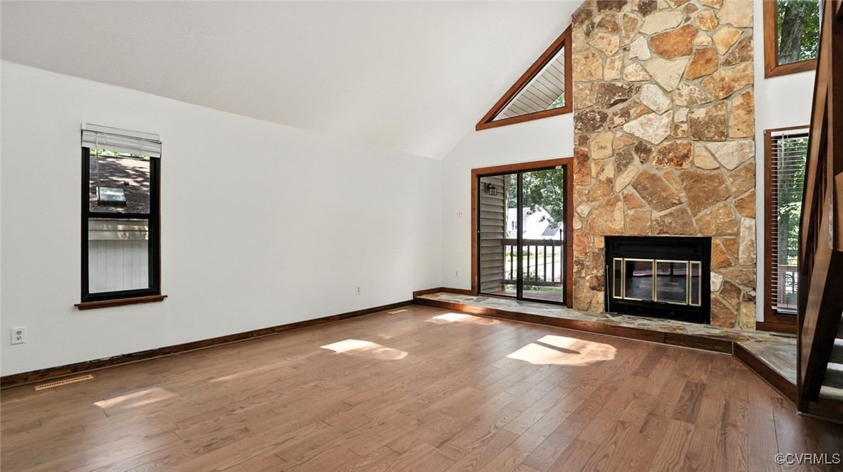 636 Spirea Road North Chesterfield, VA 23236 - Photo 11 of 47 Unfurnished living room featuring wood finished fl