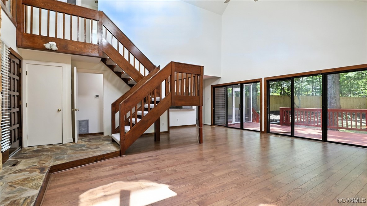 636 Spirea Road North Chesterfield, VA 23236 - Photo 17 of 47 Foyer featuring a towering ceiling, wood finished