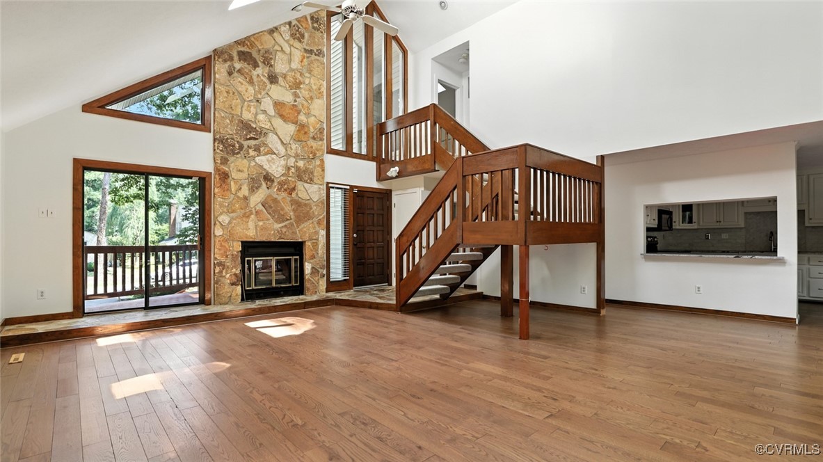 636 Spirea Road North Chesterfield, VA 23236 - Photo 18 of 47 Unfurnished living room with high vaulted ceiling,
