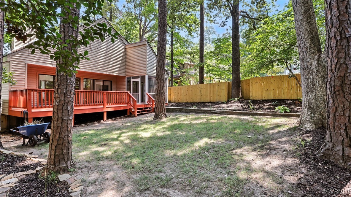 636 Spirea Road North Chesterfield, VA 23236 - Photo 41 of 47 View of yard with a deck