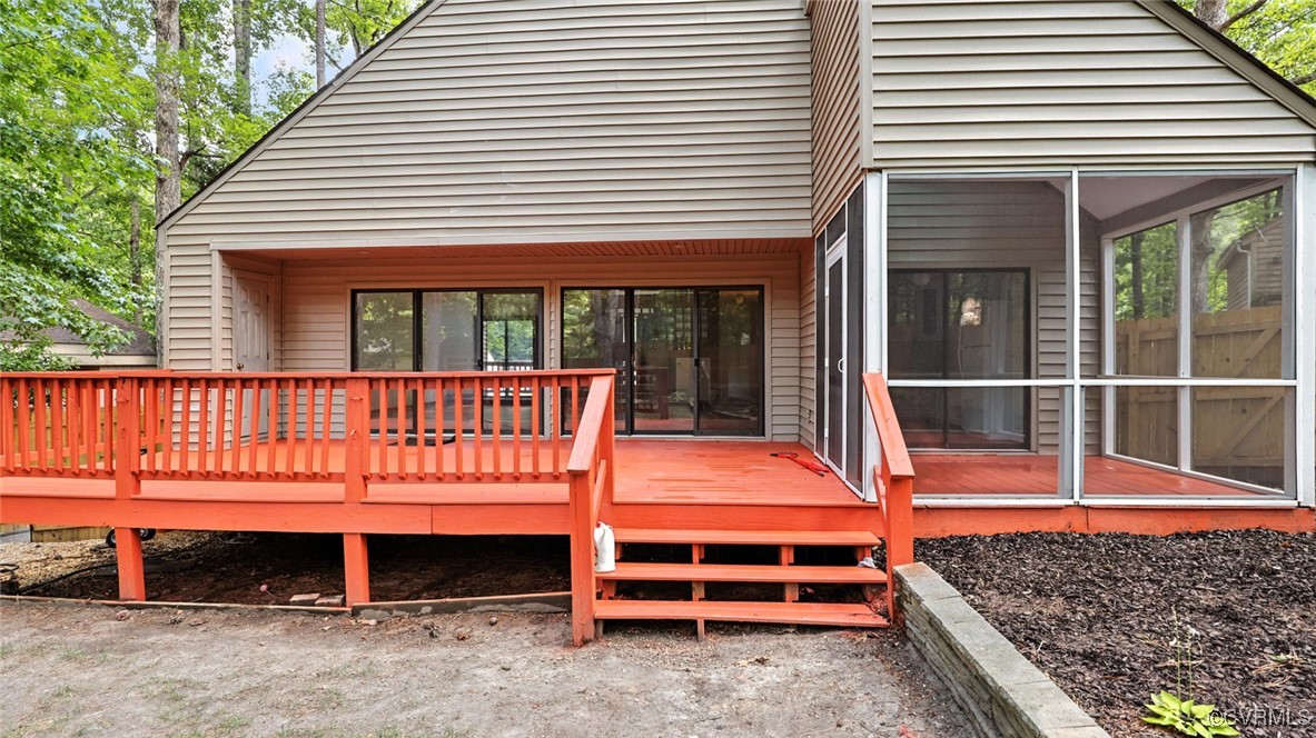 636 Spirea Road North Chesterfield, VA 23236 - Photo 45 of 47 Wooden terrace with a sunroom