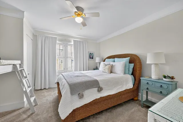 a living room with furniture and white walls