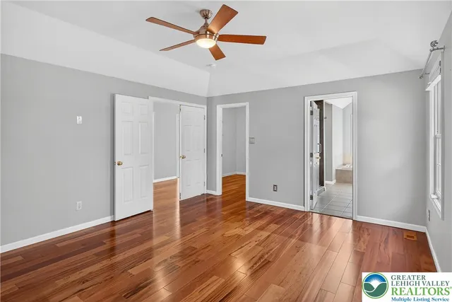 a view of small space with racks on the wall