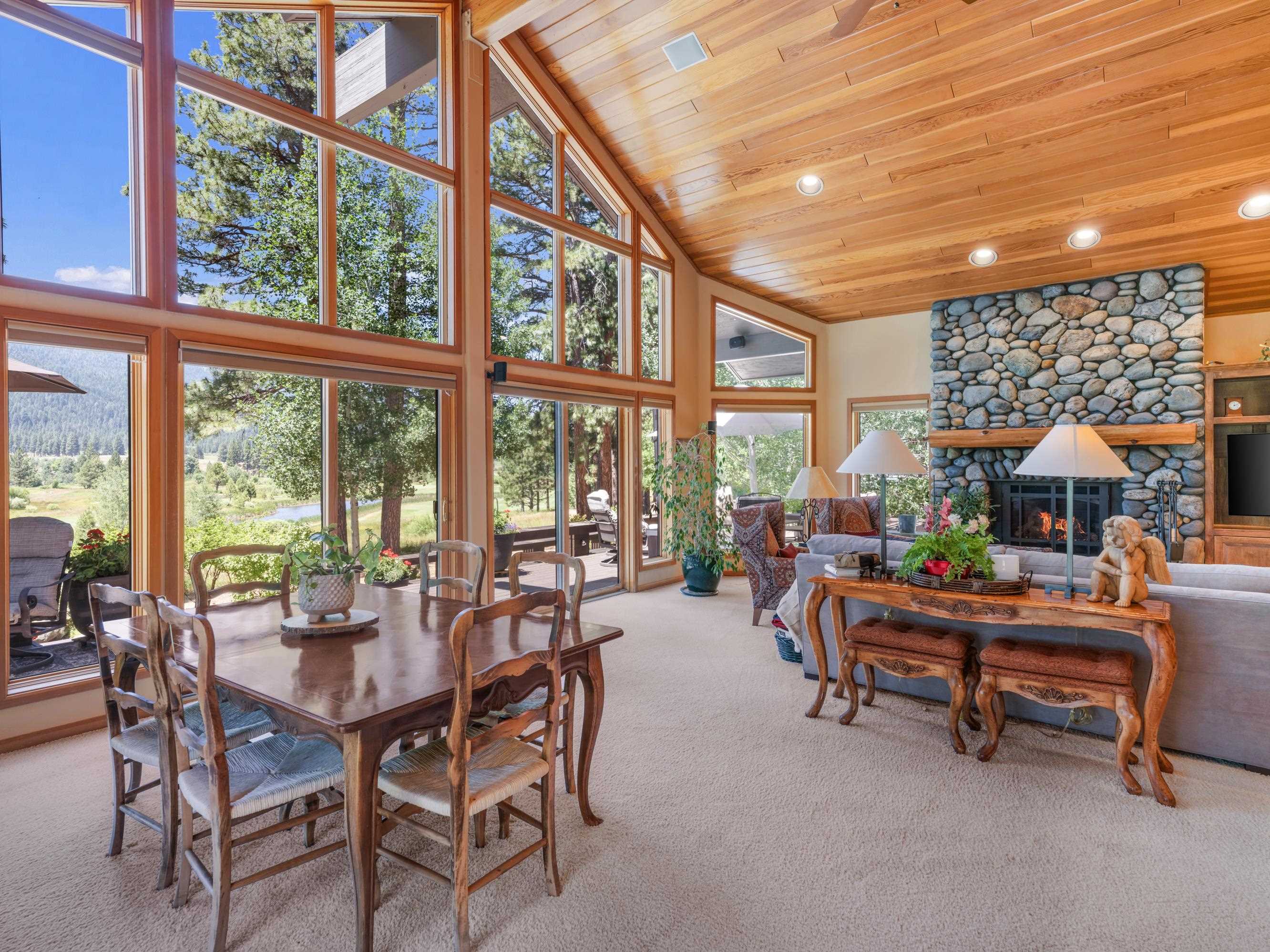 134 Quail View Circle Clio, CA 96106 - Photo 15 of 49 a view of a dining room with furniture window and outside view