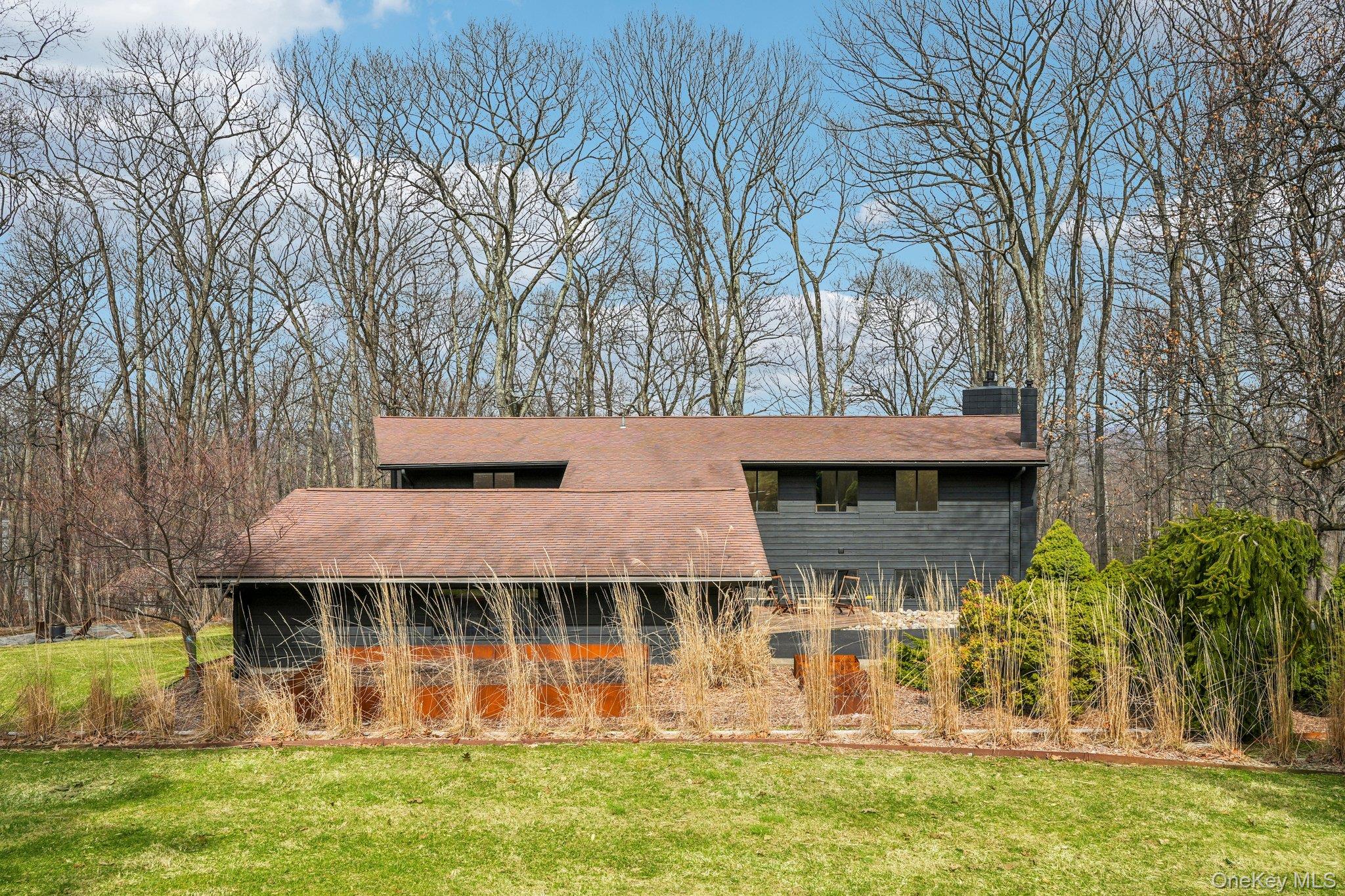 4 Mountain Brook Road Cornwall, NY 12518 - Photo 33 of 45 View of front of house with a chimney, a front lawn, and roof with shingles