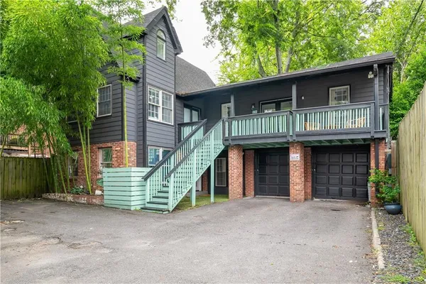 a front view of a house with entryway